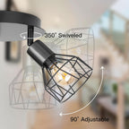 Light Fittings for Ceilings Adjustable Metal Wire Cage