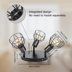 Light Fittings for Ceilings Adjustable Metal Wire Cage