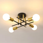Light Fixture 4-Light Industrial Chandelier with E27 Base