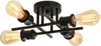 Light Fixture 4-Light Industrial Chandelier with E27 Base