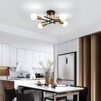 Light Fixture 4-Light Industrial Chandelier with E27 Base