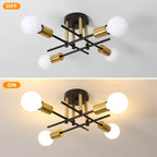 Light Fixture 4-Light Industrial Chandelier with E27 Base