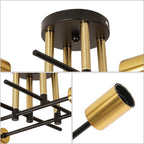 Light Fixture 4-Light Industrial Chandelier with E27 Base