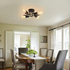 Light Fixture 4-Light Industrial Chandelier with E27 Base