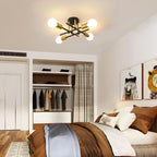 Light Fixture 4-Light Industrial Chandelier with E27 Base
