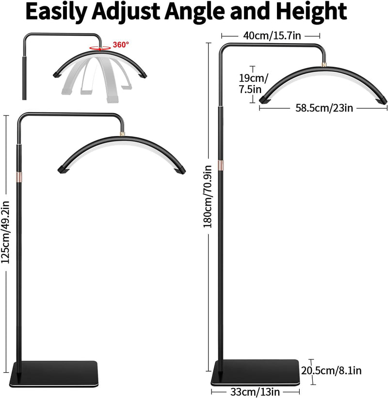 Lash Light for Eyelash Tech Foldable Floor Lamp