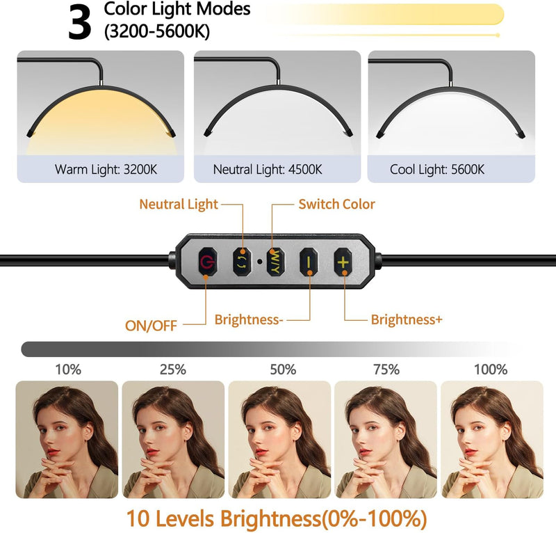 Lash Light for Eyelash Tech Foldable Floor Lamp