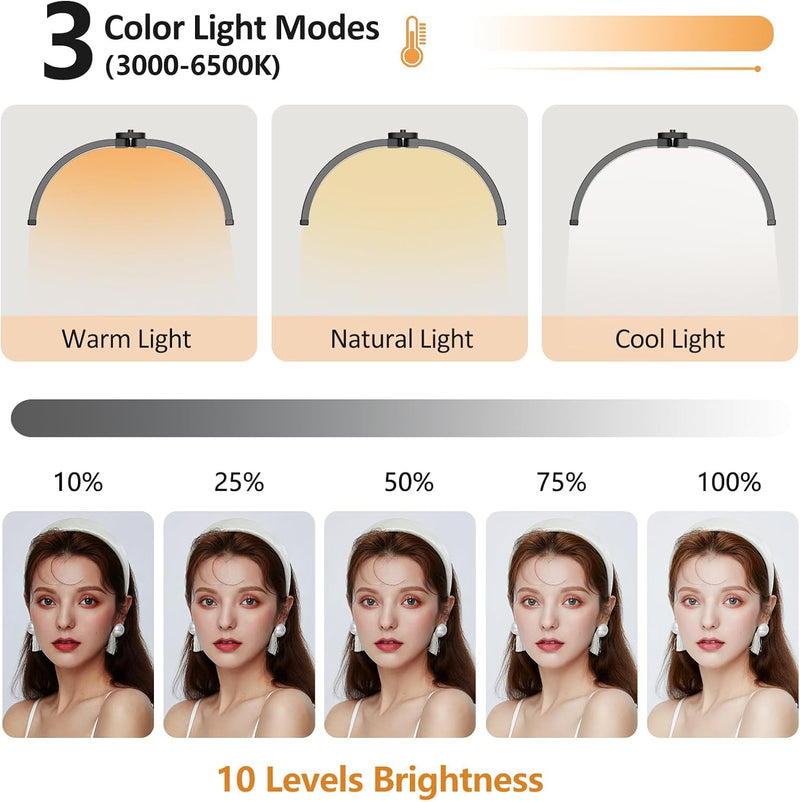 Lash Light for Eyelash Tech Foldable Half Moon
