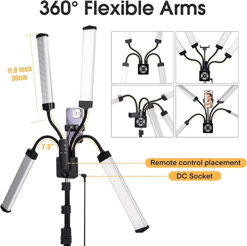 Light Lamp for Eyelash Extension 2pcs Arm LED