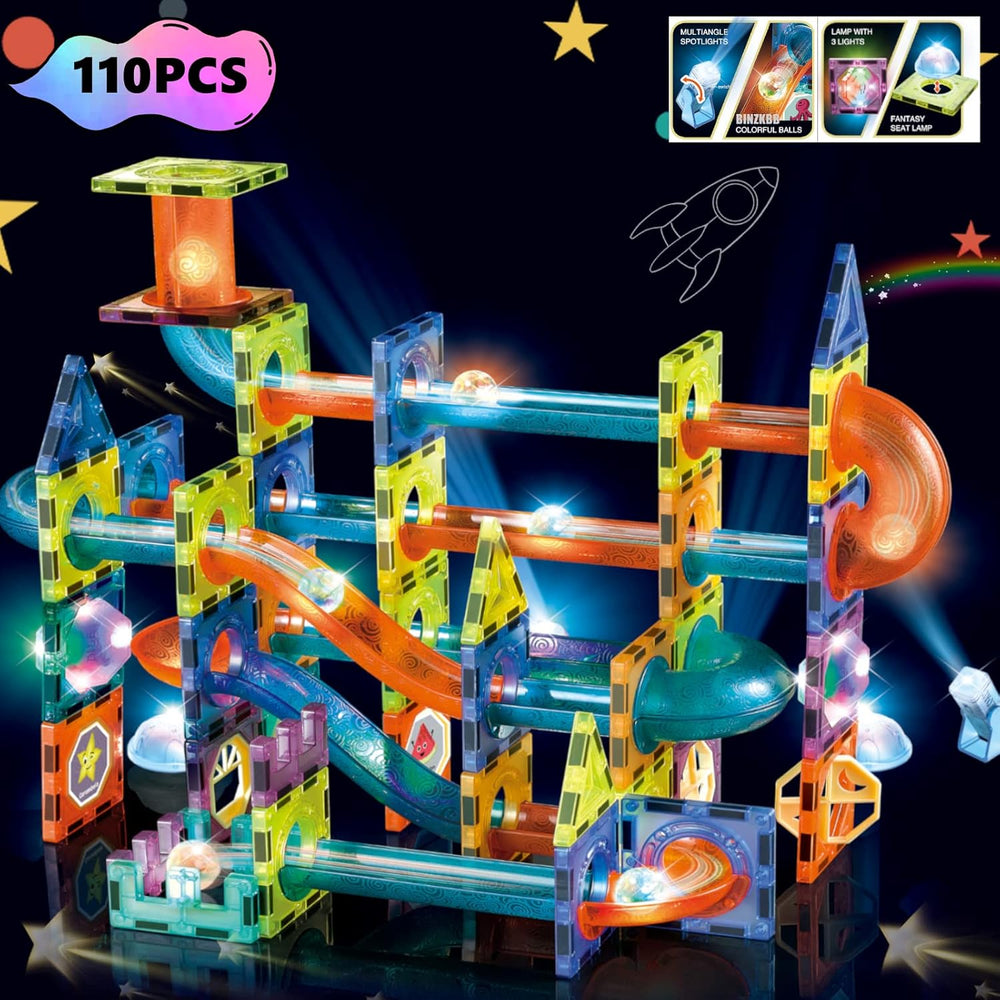 Light Magnetic Tiles Building Blocks for Kids 3d