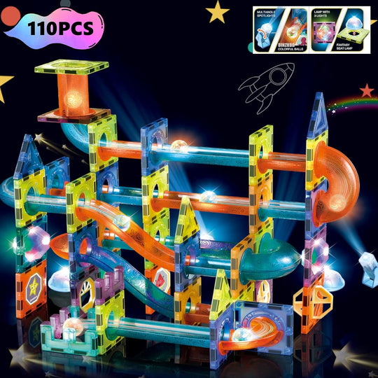 Light Magnetic Tiles Building Blocks for Kids 3d