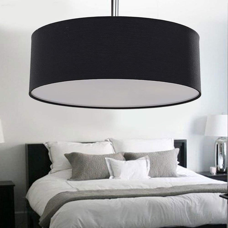 Ceiling Light Modern Fabric Pendant Shade Large Drum