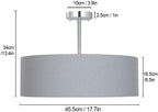 Light Modern Fabric Pendant Shade Large Drum Lampshade