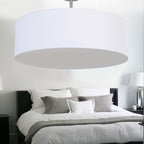 Light Modern Fabric Pendant Shade Large Drum Lampshade