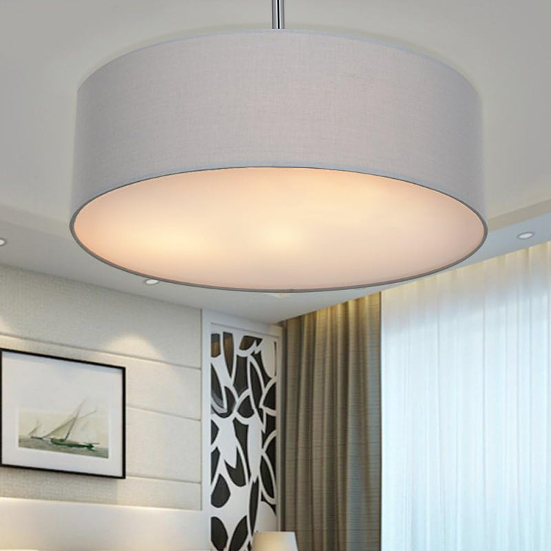 Ceiling Light Modern Fabric Pendant Shade Large Drum