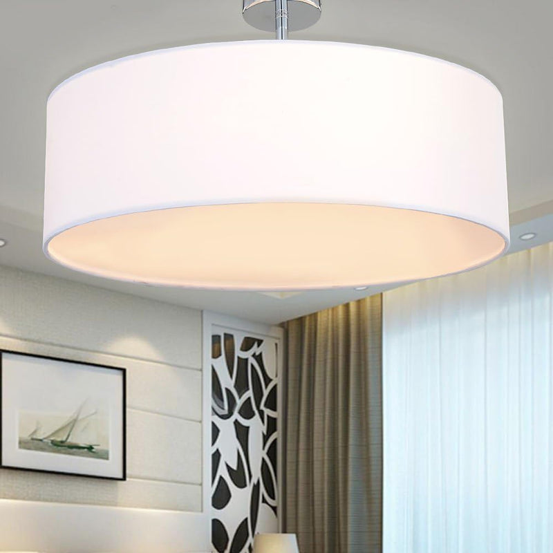 Ceiling Light Modern Fabric Pendant Shade Large Drum