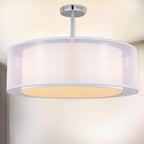 Light Modern Fabric Pendant Shade Large Drum Lampshade