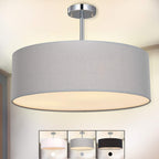 Light Modern Fabric Pendant Shade Large Drum Lampshade