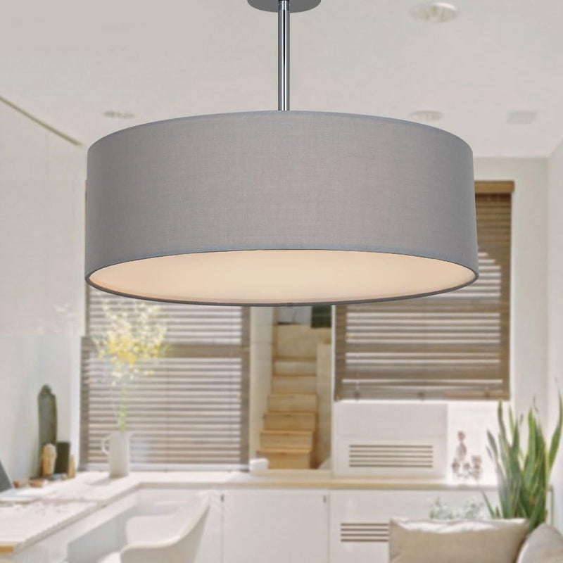 Ceiling Light Modern Fabric Pendant Shade Large Drum