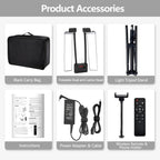 Light with 75'' Tripod Stand Dimmable 3 Colour