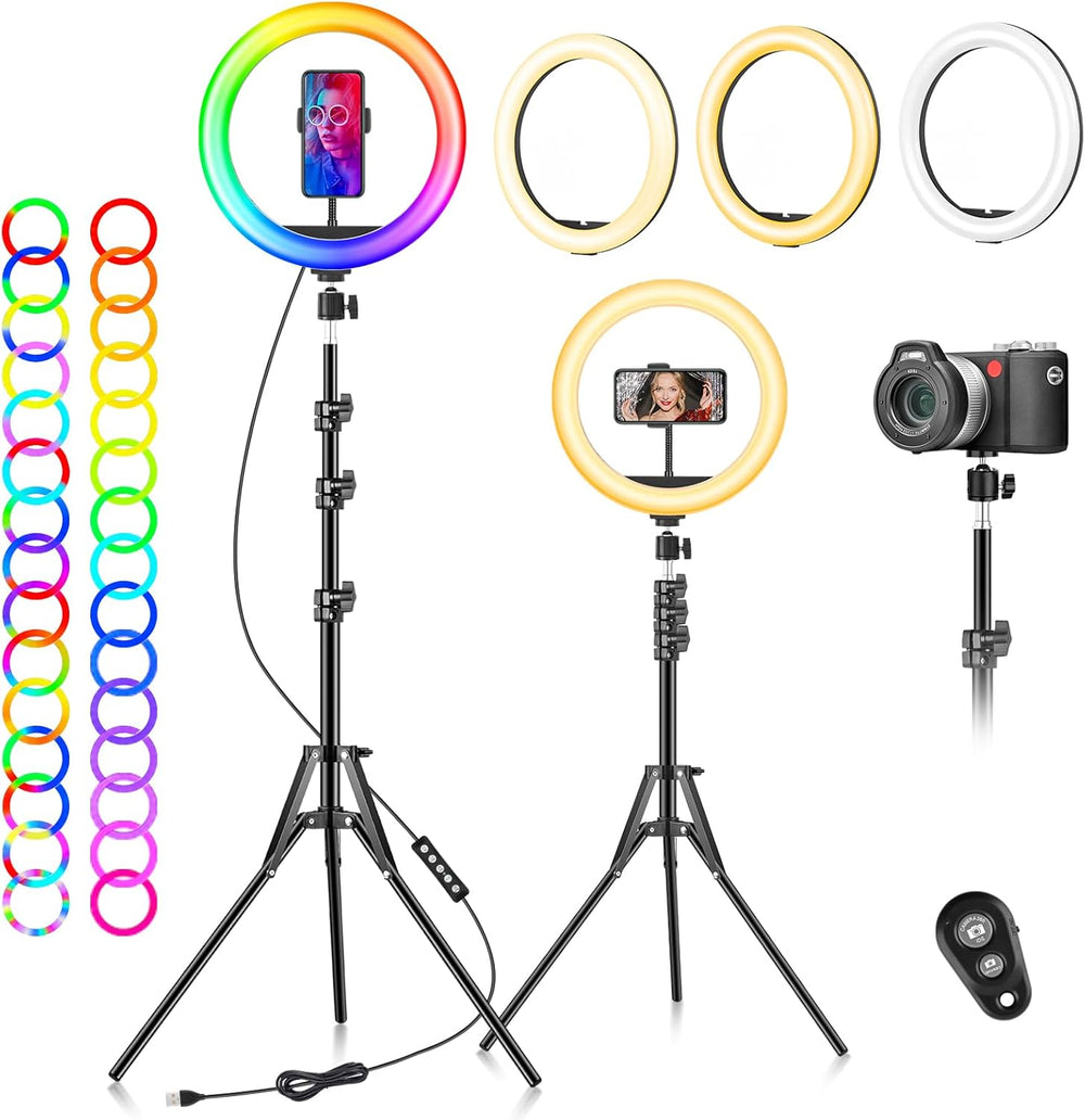 Light with Tripod Stand Phone Holder 10 Inch