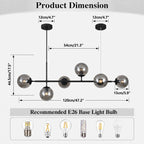 Lighting 6-Light Globe Chandelier Kitchen Island Light