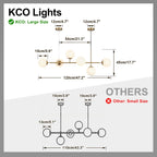 Lighting 6-Light Globe Chandelier Kitchen Island Light