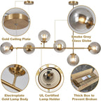 Lighting 6-Light Globe Chandelier Kitchen Island Light