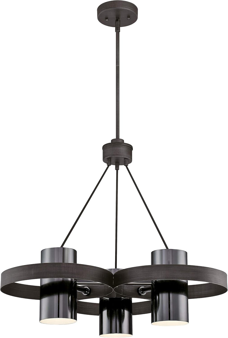 Lighting Evita Three-Light Indoor Chandelier Distressed