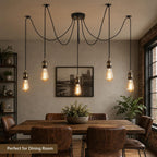 Lighting Industrial 5-Light Spider Pendant Light with Adjustable