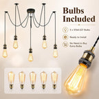 Lighting Industrial 5-Light Spider Pendant Light with Adjustable
