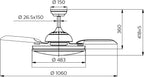 Lighting LED Bliss 28W Ceiling Light with 35W