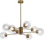 Lighting Mid Century Sputnik Chandelier 6-Light E27 Milk