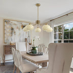 Lighting Modern Brushed 5-Light Glass Globe Chandelier