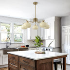 Lighting Modern Brushed 5-Light Glass Globe Chandelier