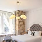 Lighting Modern Brushed 5-Light Glass Globe Chandelier