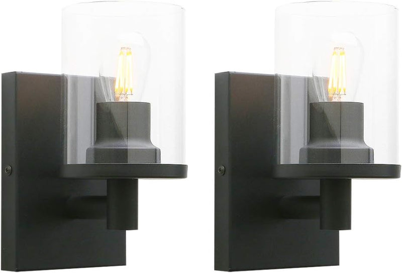 Lighting Pack of 2 Modern Glass Wall Lights
