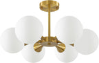Lighting Sputnik Ceiling Light 6-Lights E27 Milk Glass