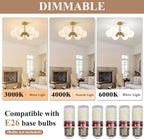 Lighting Sputnik Ceiling Light 6-Lights E27 Milk Glass