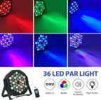 Lights 36led 72W Disco RGB with Remote Control