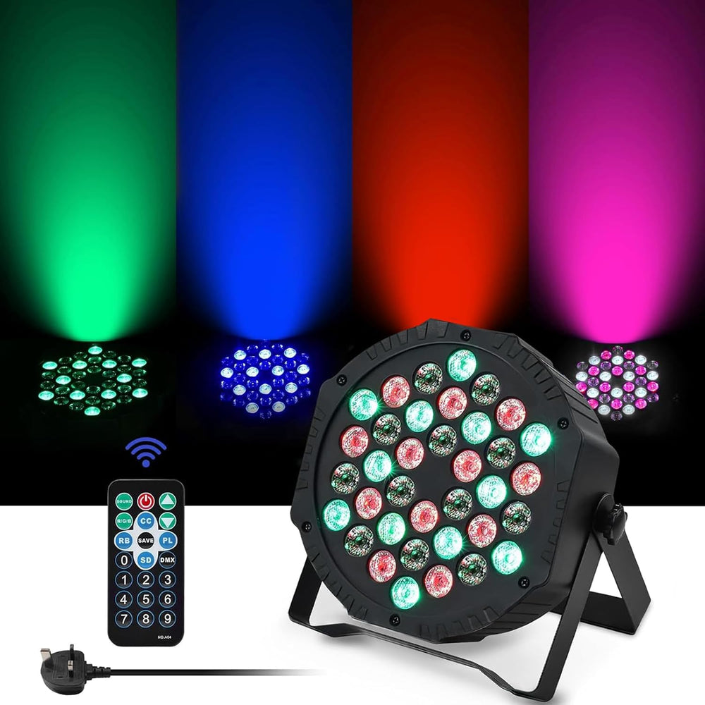 Lights 36led 72W Disco RGB with Remote Control