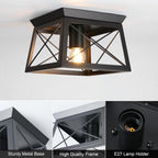 Lights 4 Modern Industrial Light E27 Flush Mount