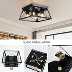 Lights 4 Modern Industrial Light E27 Flush Mount