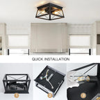 Lights 4 Modern Industrial Light E27 Flush Mount