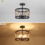 Lights Living Room 4-Light Chandeliers Light Rustic Industrial