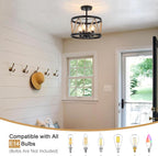 Lights Living Room 4-Light Chandeliers Light Rustic Industrial