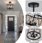 Lights Living Room 4-Light Chandeliers Light Rustic Industrial