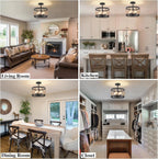 Lights Living Room 4-Light Chandeliers Light Rustic Industrial