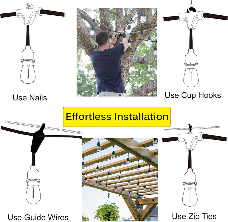 Lights Outdoor 40m Mains with 43 LED 2700K