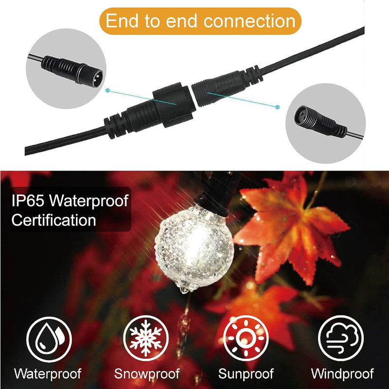 Lights Outdoor 45m String Mains Powered with 60+3